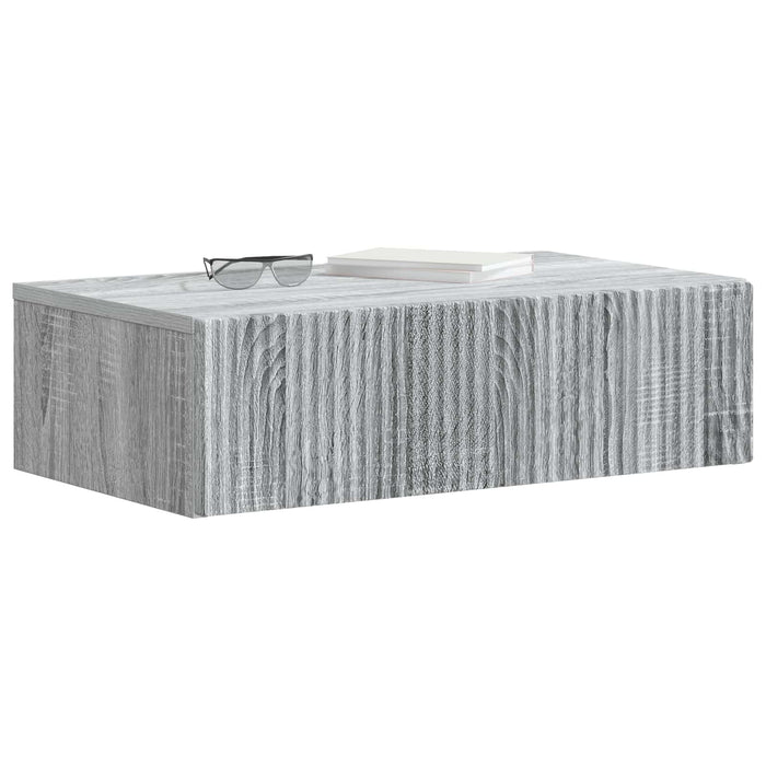 Masă laterală montată pe perete Sonoma gri 59 x 34,5 x 17 cm - WALTI WALTI
