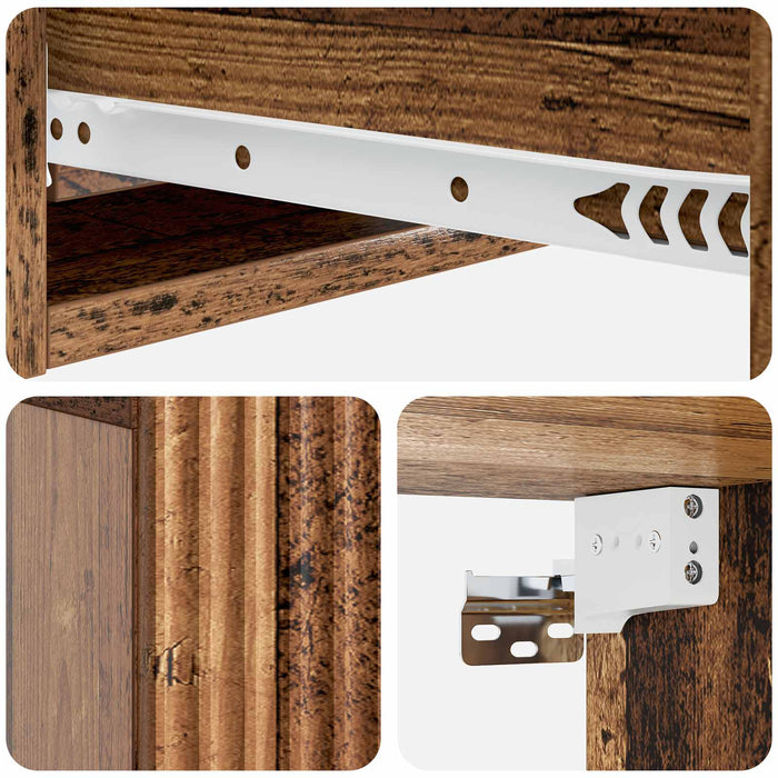 Masă laterală montată pe perete Lemn vechi 59 x 34,5 x 17 cm - WALTI WALTI