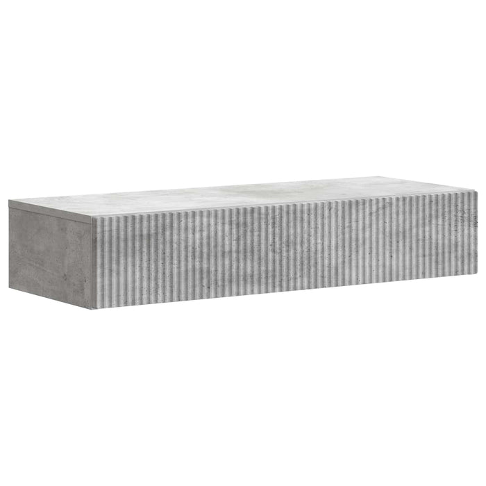 Masă laterală montată pe perete Gri Beton 87,5 x 34,5 x 17 cm - WALTI WALTI