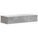 Masă laterală montată pe perete Gri Beton 87,5 x 34,5 x 17 cm - WALTI WALTI