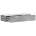 Masă laterală montată pe perete Gri Beton 87,5 x 34,5 x 17 cm - WALTI WALTI