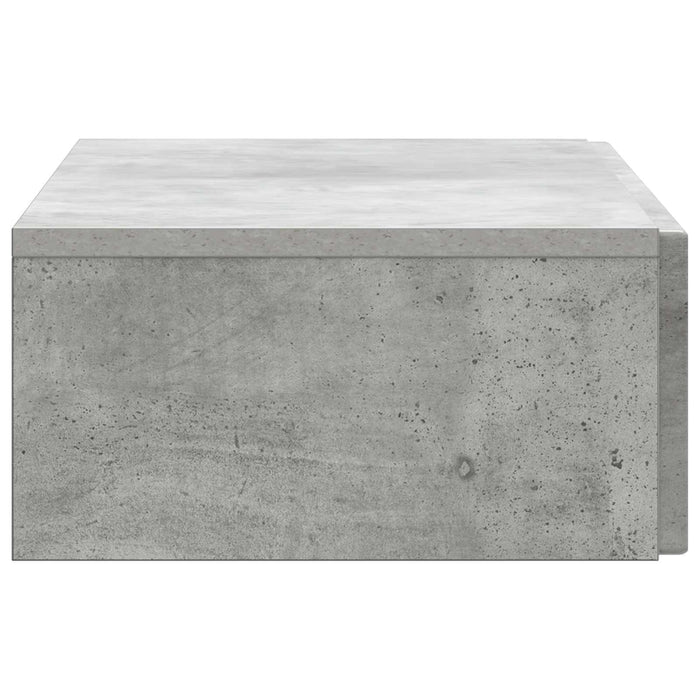 Masă laterală montată pe perete Gri Beton 87,5 x 34,5 x 17 cm - WALTI WALTI