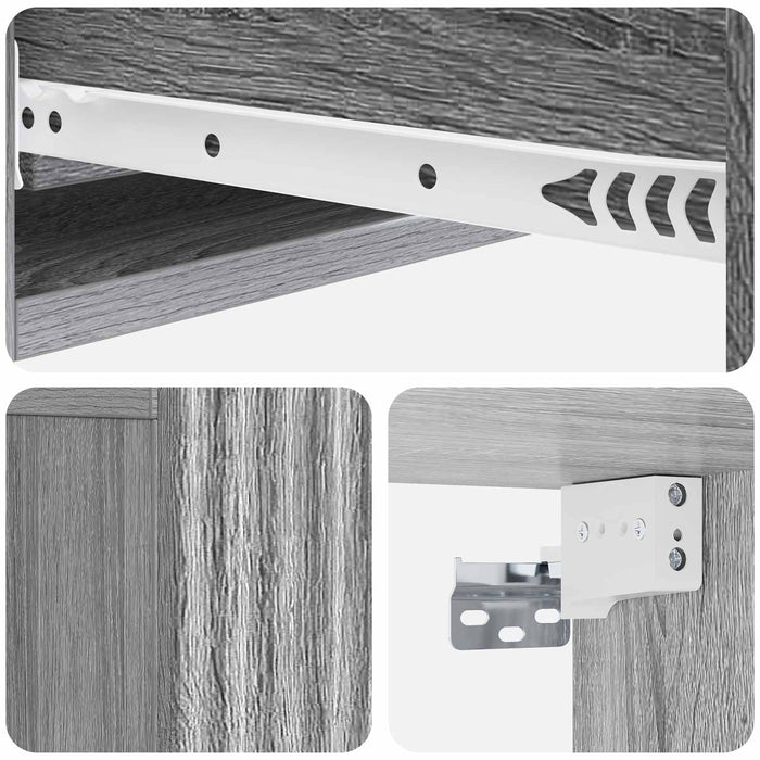 Masă laterală montată pe perete Sonoma gri 87,5 x 34,5 x 17 cm - WALTI WALTI