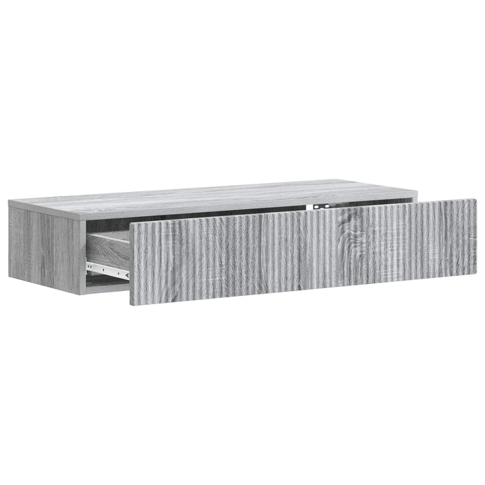 Masă laterală montată pe perete Sonoma gri 87,5 x 34,5 x 17 cm - WALTI WALTI