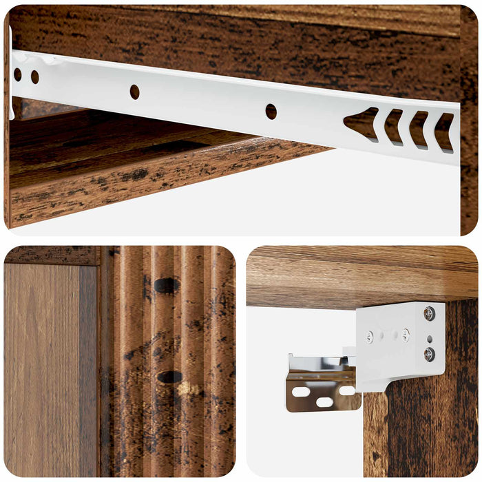 Masă laterală montată pe perete Lemn vechi 87,5 x 34,5 x 17 cm - WALTI WALTI