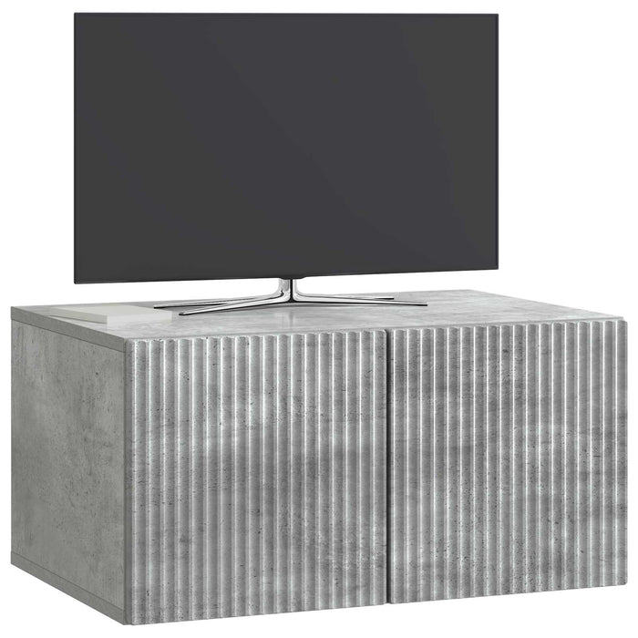 Oglindă TV montată pe perete Gri Beton 59,5 x 41 x 30 cm - WALTI WALTI
