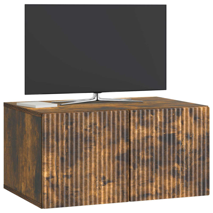 Oglindă TV montată pe perete Stejar fumuriu 59,5 x 41 x 30 cm - WALTI WALTI