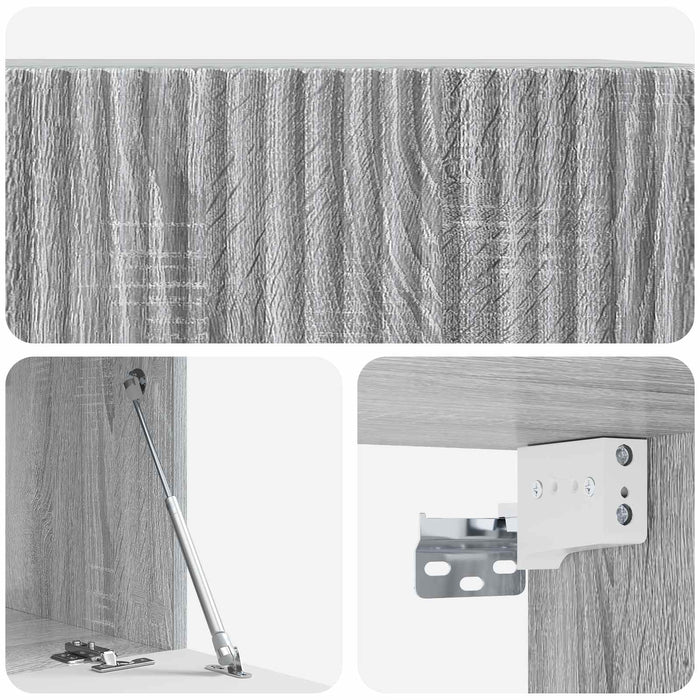 Oglindă TV montată pe perete Sonoma gri 59,5 x 41 x 30 cm - WALTI WALTI