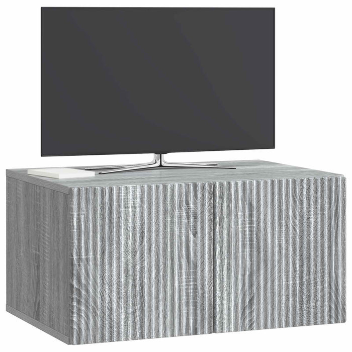 Oglindă TV montată pe perete Sonoma gri 59,5 x 41 x 30 cm - WALTI WALTI