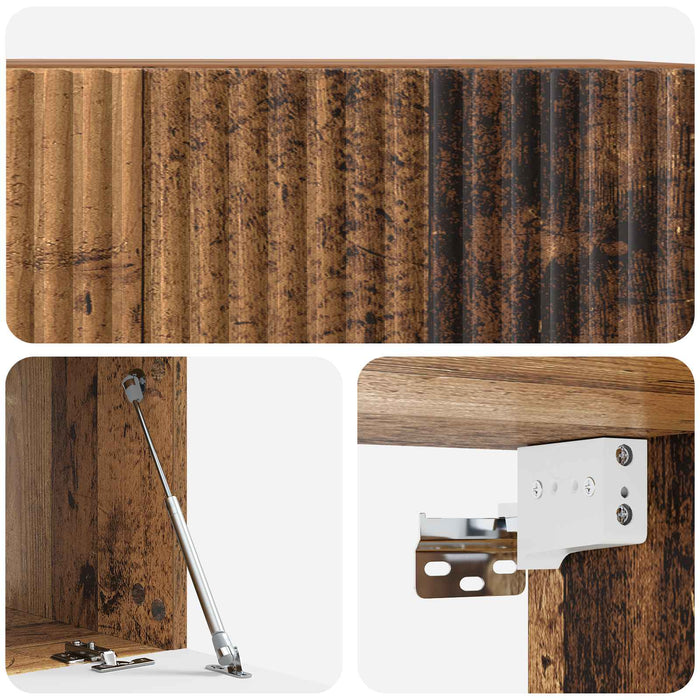 Oglindă TV montată pe perete Lemn vechi 59,5 x 41 x 30 cm - WALTI WALTI
