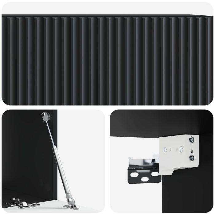 Oglindă TV montată pe perete Pe perete Negru 78,5 x 41 x 30 cm - WALTI WALTI