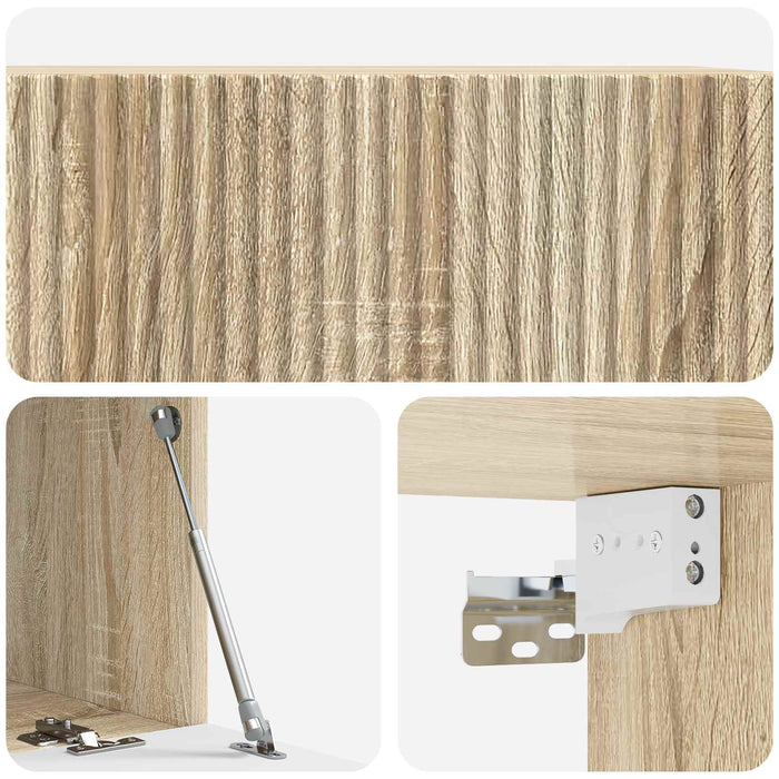 Oglindă TV montată pe perete Stejar Sonoma 78,5 x 41 x 30 cm - WALTI WALTI