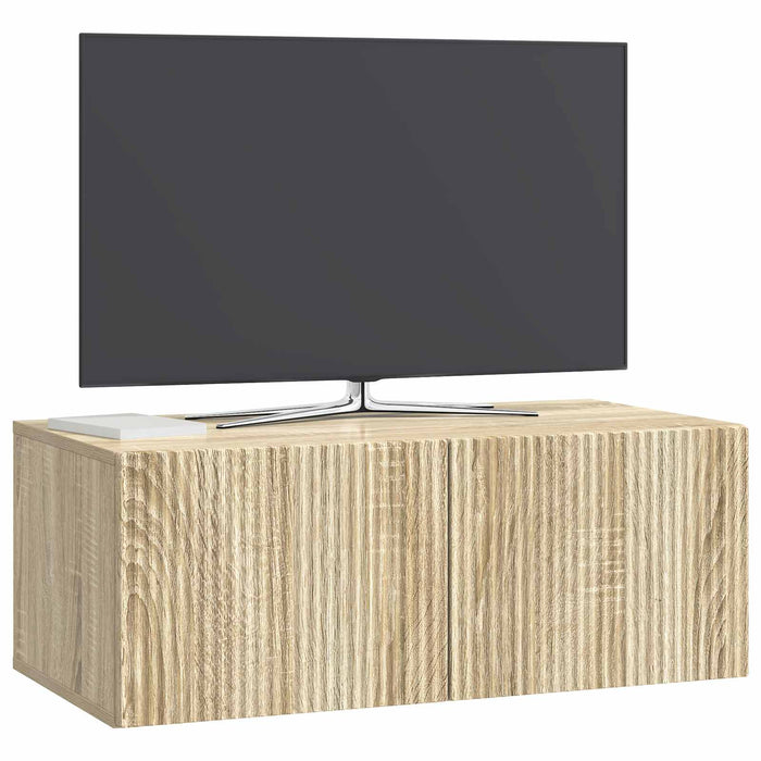 Oglindă TV montată pe perete Stejar Sonoma 78,5 x 41 x 30 cm - WALTI WALTI