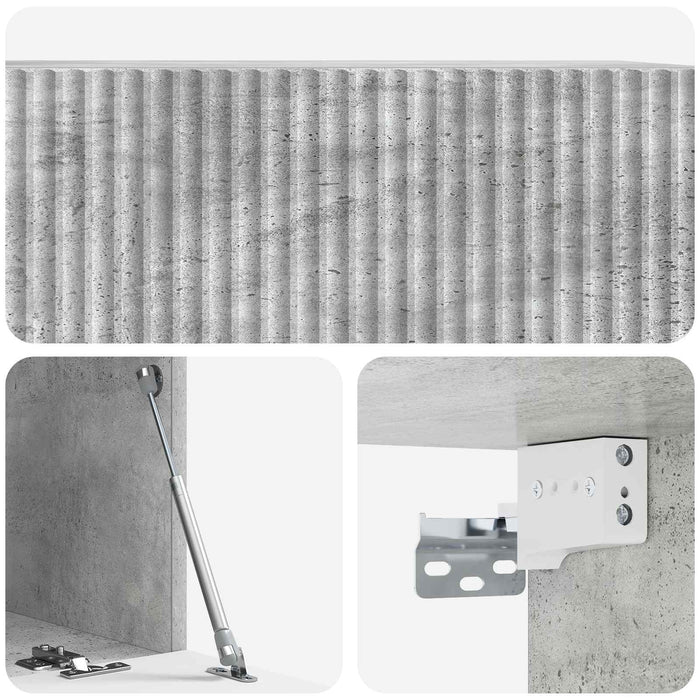 Oglindă TV montată pe perete Gri Beton 78,5 x 41 x 30 cm - WALTI WALTI