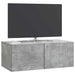 Oglindă TV montată pe perete Gri Beton 78,5 x 41 x 30 cm - WALTI WALTI