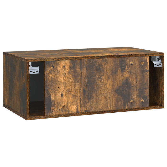 Oglindă TV montată pe perete Stejar fumuriu 78,5 x 41 x 30 cm - WALTI WALTI