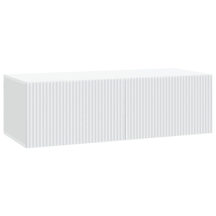 Oglindă TV montată pe perete Alb 98 x 41 x 30 cm Lemn prelucrat - WALTI WALTI