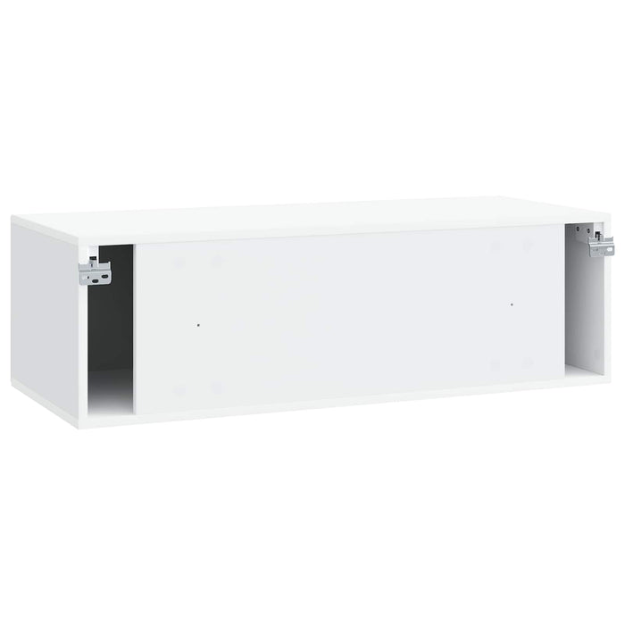 Oglindă TV montată pe perete Alb 98 x 41 x 30 cm Lemn prelucrat - WALTI WALTI