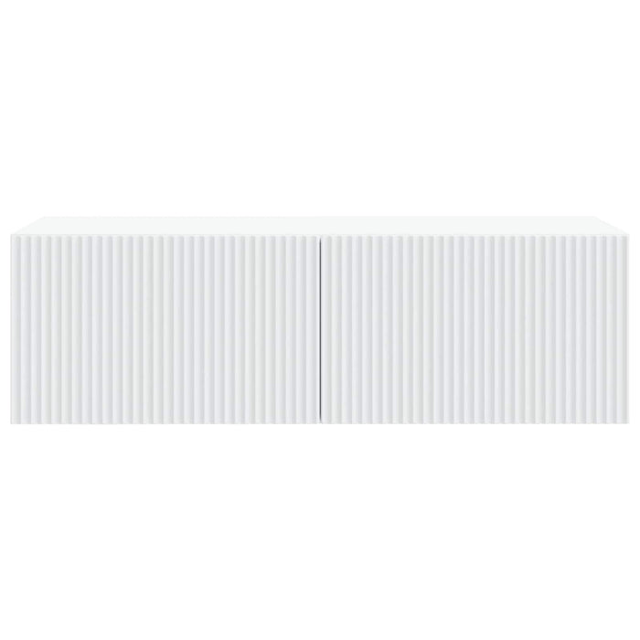 Oglindă TV montată pe perete Alb 98 x 41 x 30 cm Lemn prelucrat - WALTI WALTI