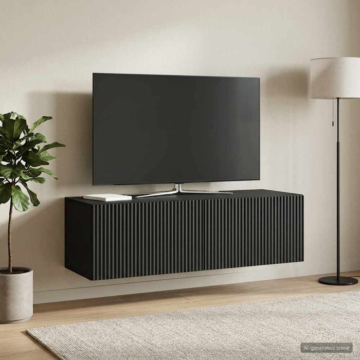 Oglindă TV montată pe perete 98 x 41 x 30 cm Negru WALTI