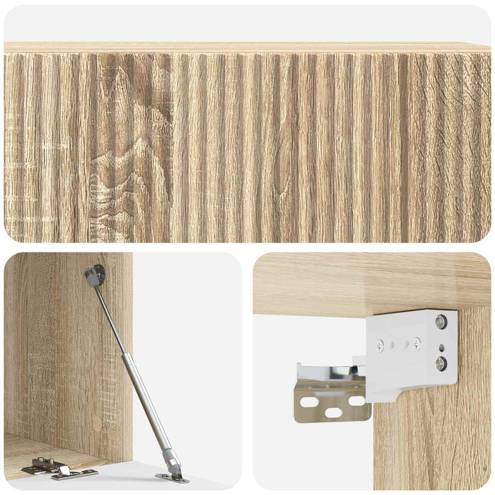 Oglindă TV montată pe perete Stejar Sonoma 98 x 41 x 30 cm - WALTI WALTI