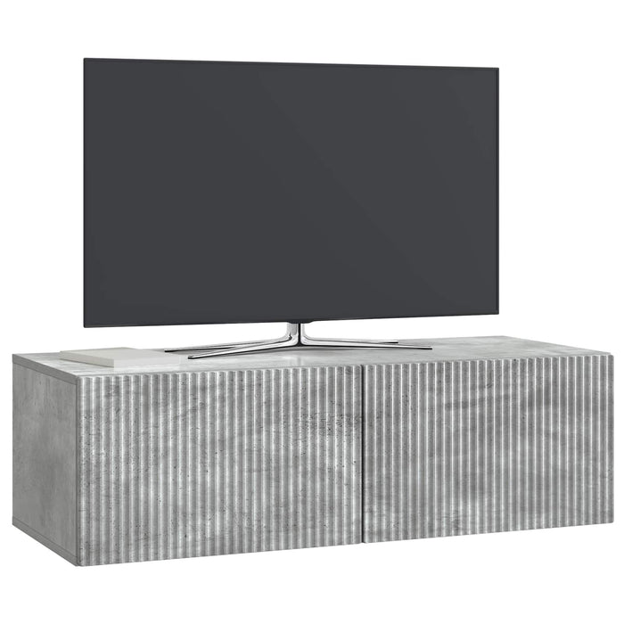 Oglindă TV montată pe perete Gri Beton 98 x 41 x 30 cm - WALTI WALTI