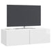 Oglindă TV montată pe perete Alb foarte lucios 98 x 41 x 30 cm - WALTI WALTI