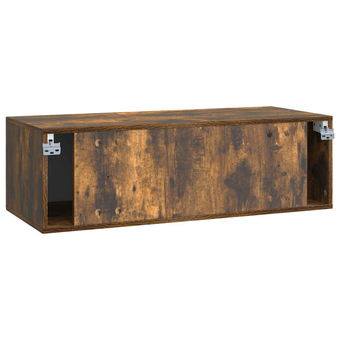 Oglindă TV montată pe perete Stejar fumuriu 98 x 41 x 30 cm - WALTI WALTI
