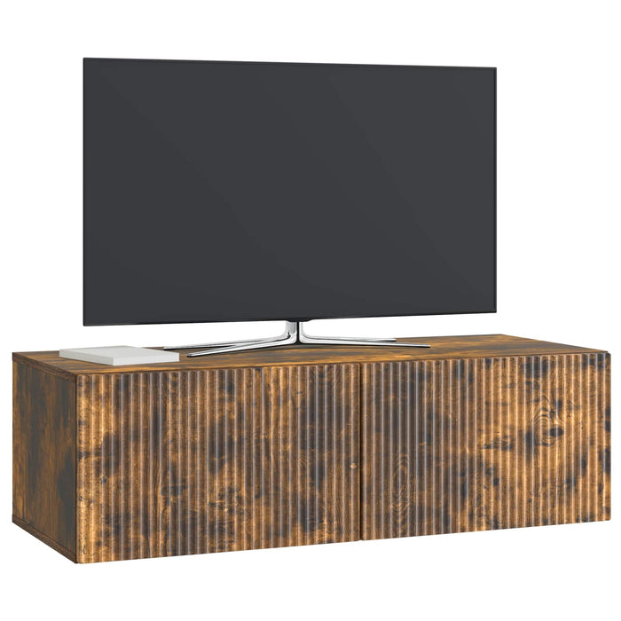 Oglindă TV montată pe perete Stejar fumuriu 98 x 41 x 30 cm - WALTI WALTI