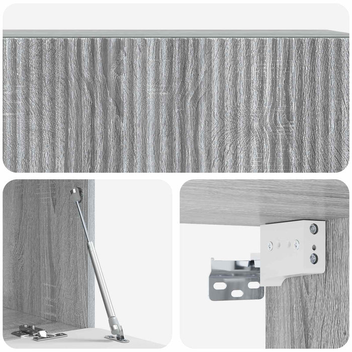 Oglindă TV montată pe perete Sonoma gri 98 x 41 x 30 cm - WALTI WALTI