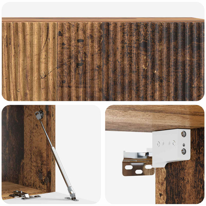Oglindă TV montată pe perete Lemn vechi 98 x 41 x 30 cm - WALTI WALTI