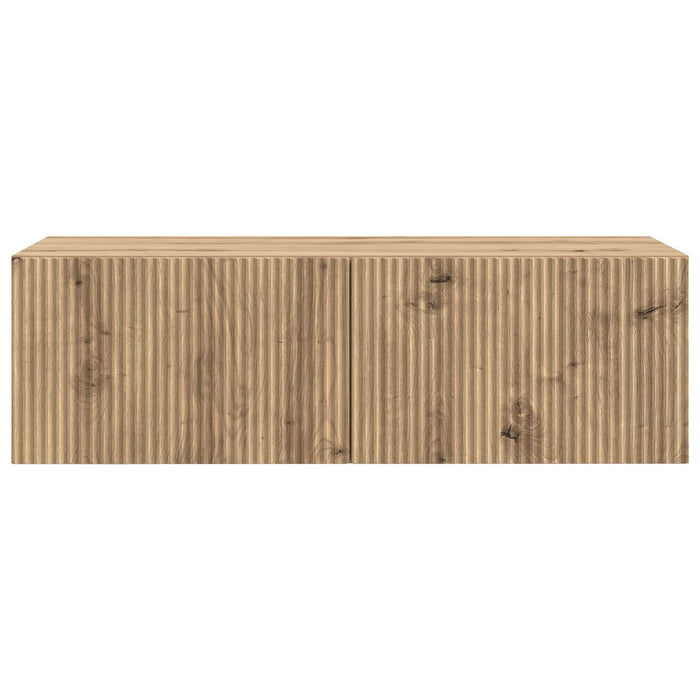 Oglindă TV montată pe perete Stejar Artizanal 98 x 41 x 30 cm - WALTI WALTI