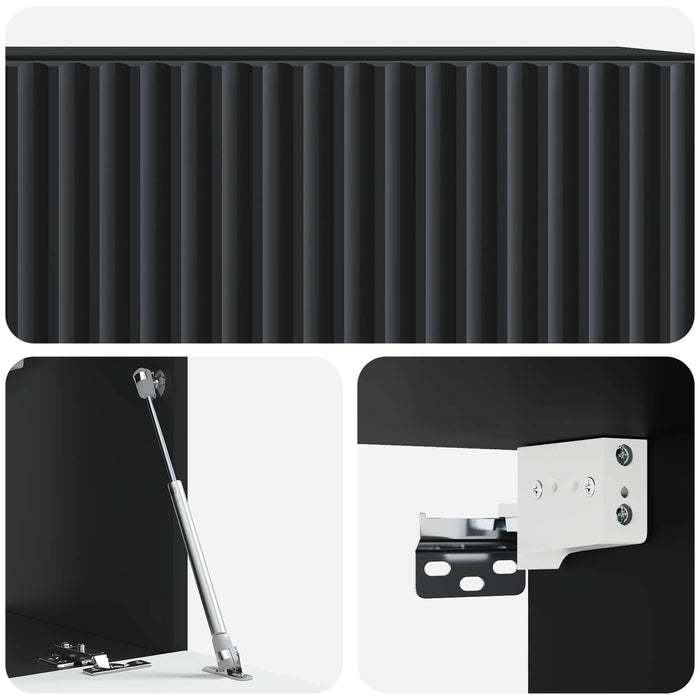 Oglindă TV montată pe perete Pe perete Negru 59,5 x 31 x 30 cm - WALTI WALTI