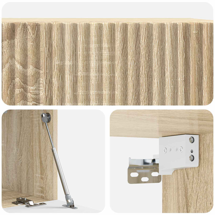 Oglindă TV montată pe perete Stejar Sonoma 59,5 x 31 x 30 cm - WALTI WALTI