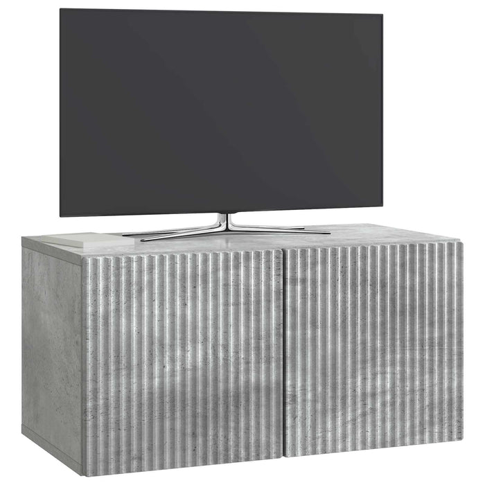 Oglindă TV montată pe perete Gri Beton 59,5 x 31 x 30 cm - WALTI WALTI