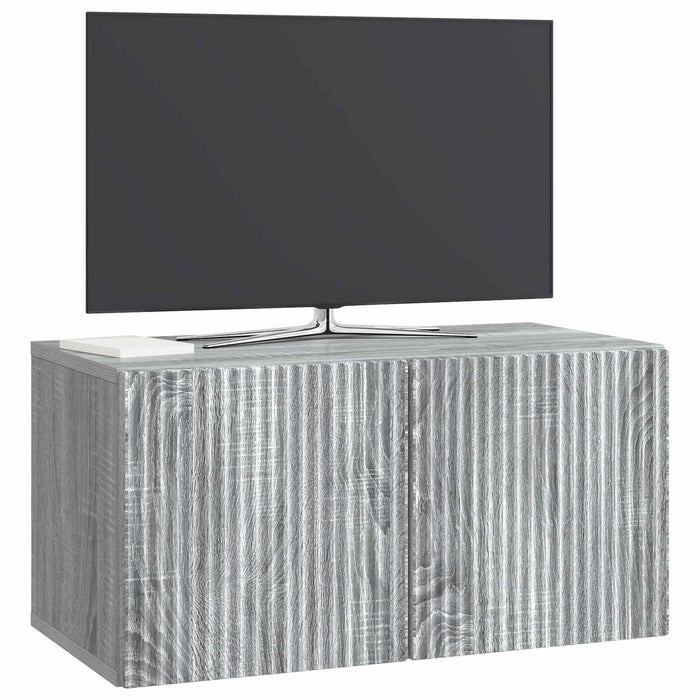 Oglindă TV montată pe perete Sonoma gri 59,5 x 31 x 30 cm - WALTI WALTI