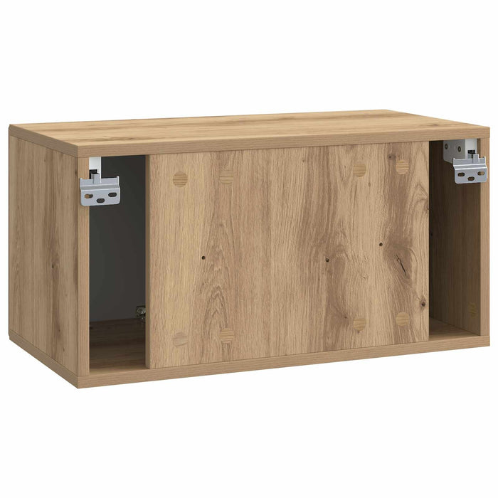 Oglindă TV montată pe perete Stejar Artizanal 59,5 x 31 x 30 cm - WALTI WALTI