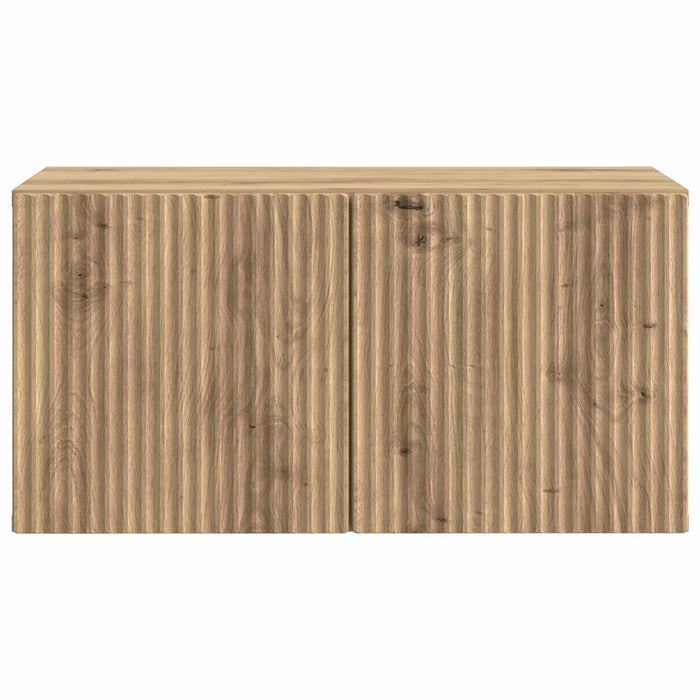 Oglindă TV montată pe perete Stejar Artizanal 59,5 x 31 x 30 cm - WALTI WALTI