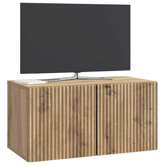Oglindă TV montată pe perete Stejar Artizanal 59,5 x 31 x 30 cm - WALTI WALTI