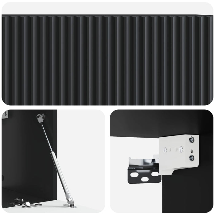Oglindă TV montată pe perete Pe perete Negru 78,5 x 31 x 30 cm - WALTI WALTI