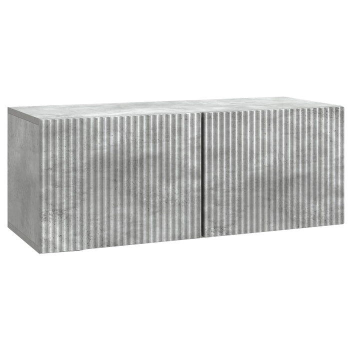 Oglindă TV montată pe perete Gri Beton 78,5 x 31 x 30 cm - WALTI WALTI