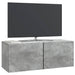 Oglindă TV montată pe perete Gri Beton 78,5 x 31 x 30 cm - WALTI WALTI