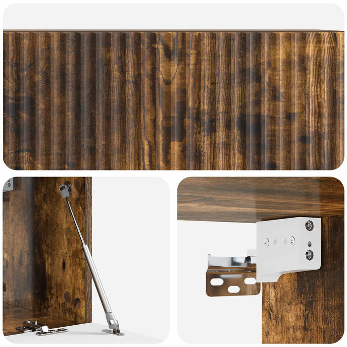 Oglindă TV montată pe perete Stejar fumuriu 78,5 x 31 x 30 cm - WALTI WALTI