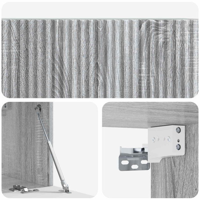 Oglindă TV montată pe perete Sonoma gri 78,5 x 31 x 30 cm - WALTI WALTI