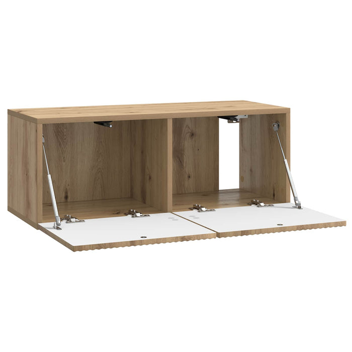 Oglindă TV montată pe perete Stejar Artizanal 78,5 x 31 x 30 cm - WALTI WALTI