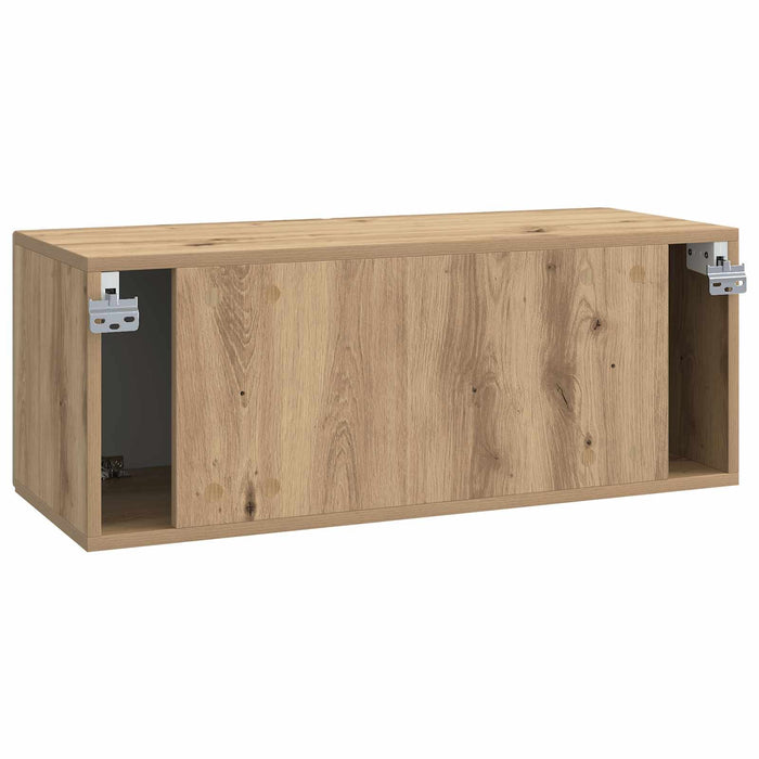 Oglindă TV montată pe perete Stejar Artizanal 78,5 x 31 x 30 cm - WALTI WALTI