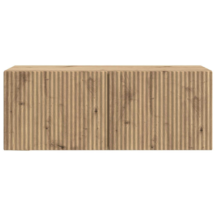 Oglindă TV montată pe perete Stejar Artizanal 78,5 x 31 x 30 cm - WALTI WALTI