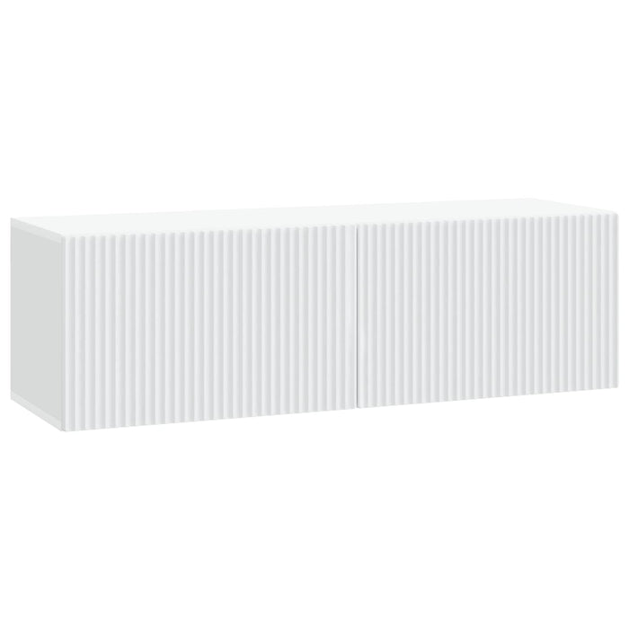 Oglindă TV montată pe perete Alb 98 x 31 x 30 cm Lemn prelucrat - WALTI WALTI