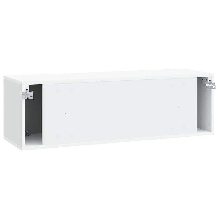 Oglindă TV montată pe perete Alb 98 x 31 x 30 cm Lemn prelucrat - WALTI WALTI