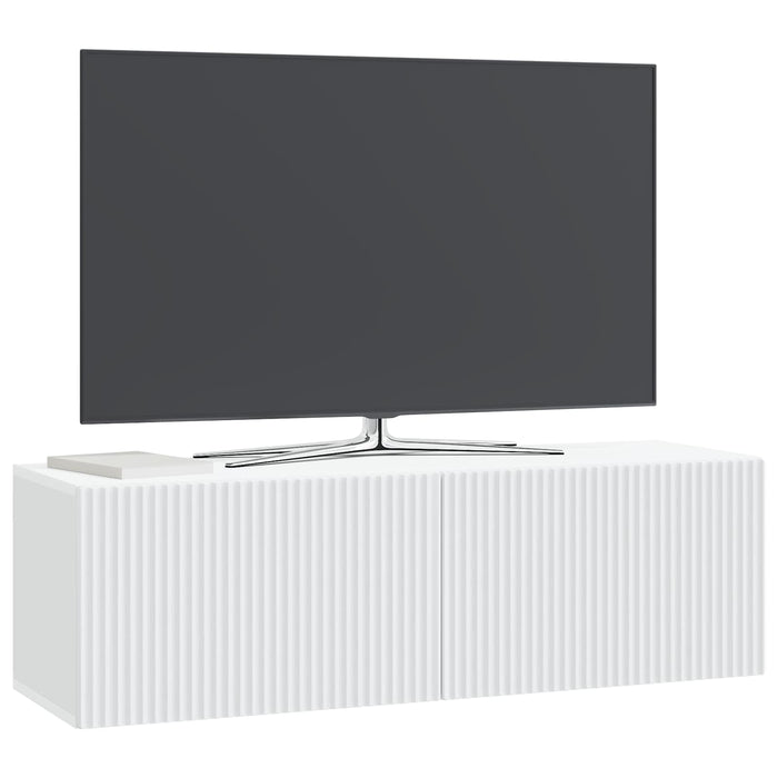 Oglindă TV montată pe perete Alb 98 x 31 x 30 cm Lemn prelucrat - WALTI WALTI